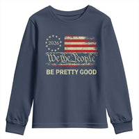 Be Pretti Good Youth Sweatshirt Human Rights Protest Vintage Betsy Ross Flag
