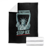 Be Pretti Good Stop Ice Throw Blanket Statue Of Liberty Minneapolis Protest
