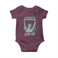 Be Pretti Good Stop Ice Baby Onesie Statue Of Liberty Minneapolis Protest