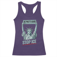 Be Pretti Good Stop Ice Racerback Tank Top Statue Of Liberty Minneapolis Protest