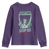 Be Pretti Good Stop Ice Youth Sweatshirt Statue Of Liberty Minneapolis Protest