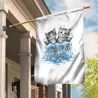 Chinga La Migra Garden Flag Cute Cat Melting Ice Pro Immigrant