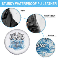 Chinga La Migra Spare Tire Cover Cute Cat Melting Ice Pro Immigrant