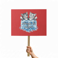 Chinga La Migra Protest Sign Cute Cat Melting Ice Pro Immigrant