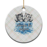Chinga La Migra Ceramic Ornament Cute Cat Melting Ice Pro Immigrant