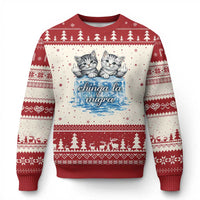 Chinga La Migra Ugly Christmas Sweater Cute Cat Melting Ice Pro Immigrant