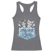 Chinga La Migra Racerback Tank Top Cute Cat Melting Ice Pro Immigrant