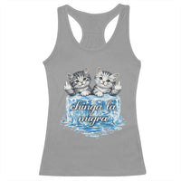 Chinga La Migra Racerback Tank Top Cute Cat Melting Ice Pro Immigrant