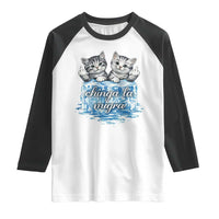 Chinga La Migra Raglan Shirt Cute Cat Melting Ice Pro Immigrant