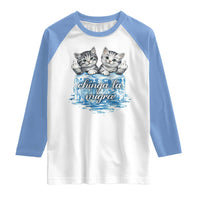 Chinga La Migra Raglan Shirt Cute Cat Melting Ice Pro Immigrant