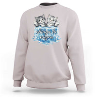 Chinga La Migra Sweatshirt Cute Cat Melting Ice Pro Immigrant