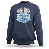 Chinga La Migra Sweatshirt Cute Cat Melting Ice Pro Immigrant