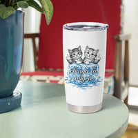 Chinga La Migra Tumbler Cup Cute Cat Melting Ice Pro Immigrant