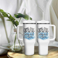 Chinga La Migra Tumbler With Handle Cute Cat Melting Ice Pro Immigrant