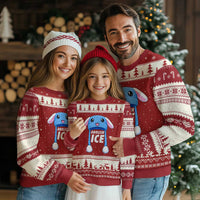 Abolish Ice Ugly Christmas Sweater Blue Bunny Hat Pro Immigrant Resist Minnesota