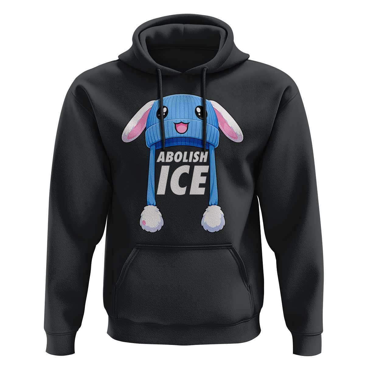 Abolish Ice Hoodie Blue Bunny Hat Pro Immigrant Resist Minnesota