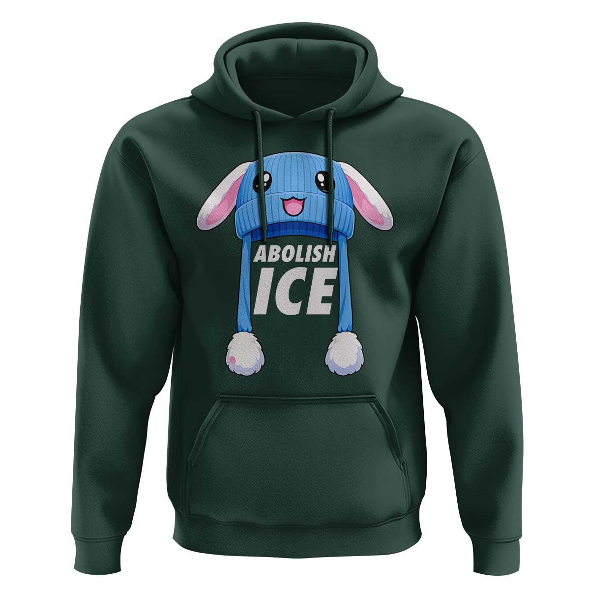Abolish Ice Hoodie Blue Bunny Hat Pro Immigrant Resist Minnesota