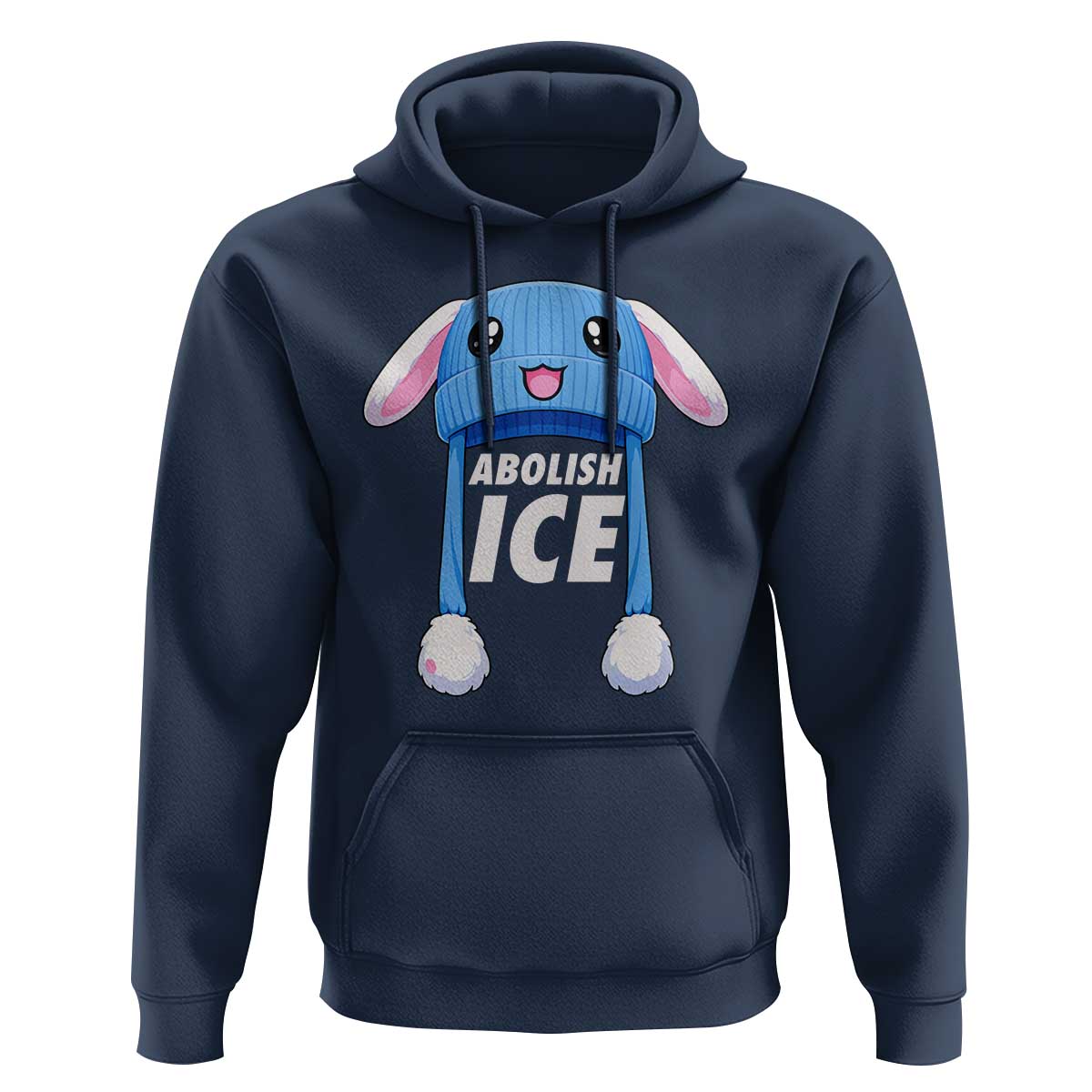 Abolish Ice Hoodie Blue Bunny Hat Pro Immigrant Resist Minnesota