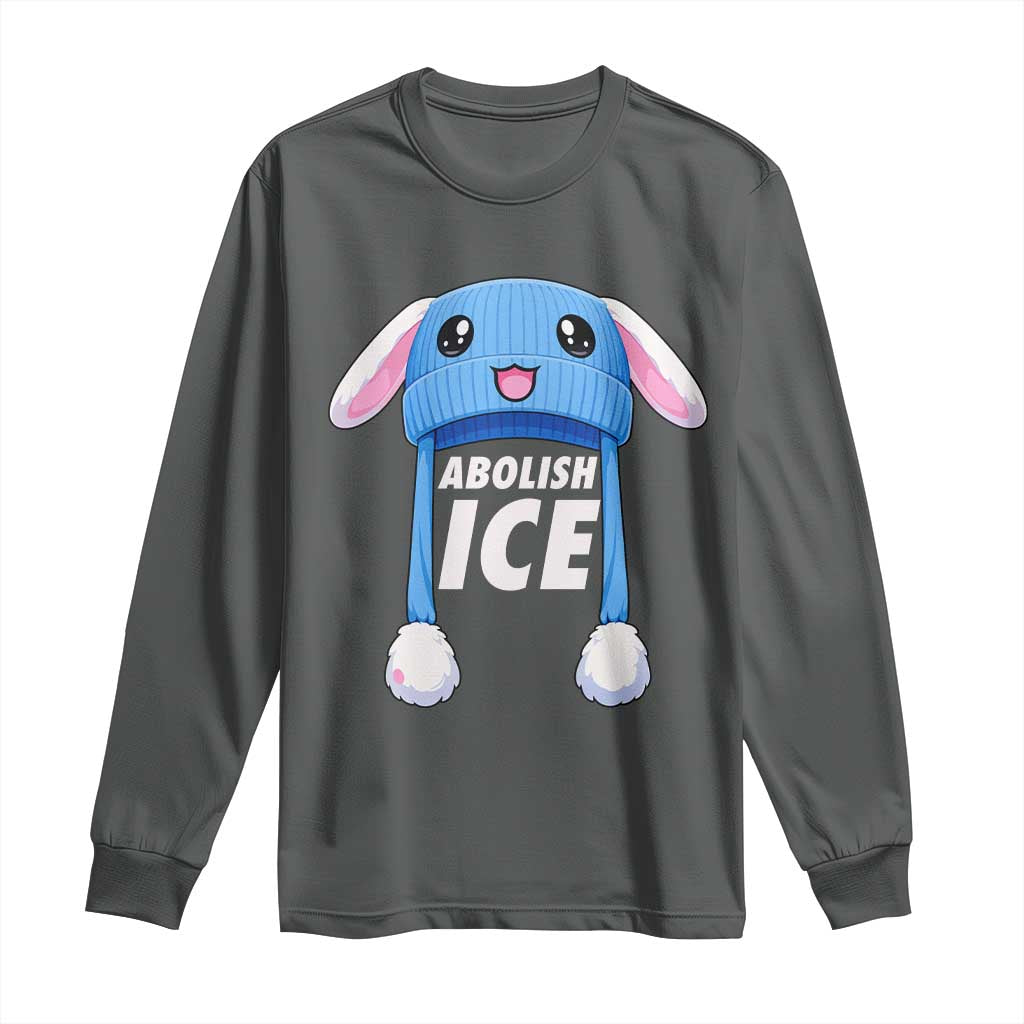 Abolish Ice Long Sleeve Shirt Blue Bunny Hat Pro Immigrant Resist Minnesota