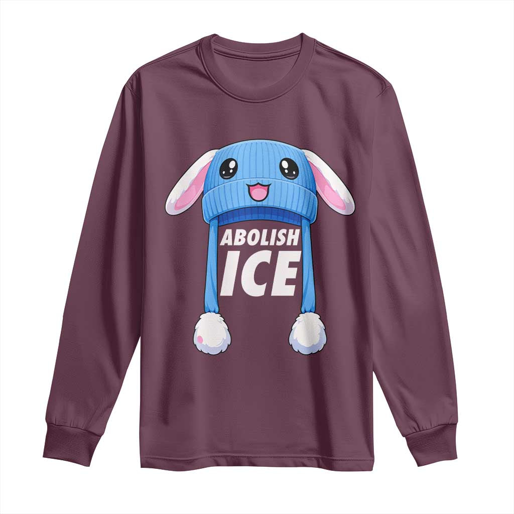 Abolish Ice Long Sleeve Shirt Blue Bunny Hat Pro Immigrant Resist Minnesota