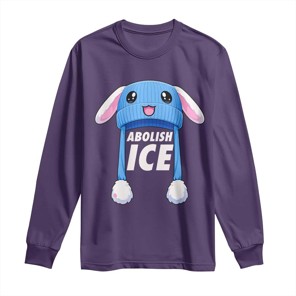 Abolish Ice Long Sleeve Shirt Blue Bunny Hat Pro Immigrant Resist Minnesota