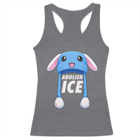 Abolish Ice Racerback Tank Top Blue Bunny Hat Pro Immigrant Resist Minnesota