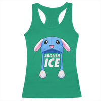Abolish Ice Racerback Tank Top Blue Bunny Hat Pro Immigrant Resist Minnesota