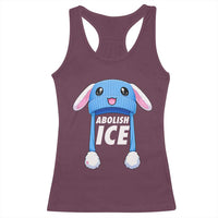 Abolish Ice Racerback Tank Top Blue Bunny Hat Pro Immigrant Resist Minnesota