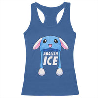 Abolish Ice Racerback Tank Top Blue Bunny Hat Pro Immigrant Resist Minnesota