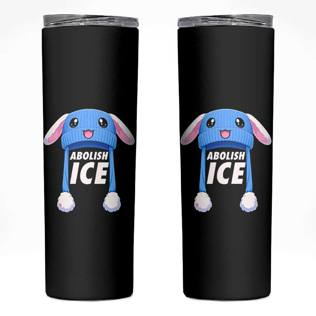 Abolish Ice Skinny Tumbler Blue Bunny Hat Pro Immigrant Resist Minnesota