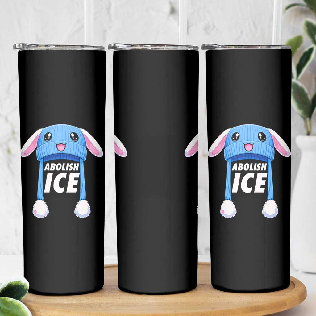 Abolish Ice Skinny Tumbler Blue Bunny Hat Pro Immigrant Resist Minnesota