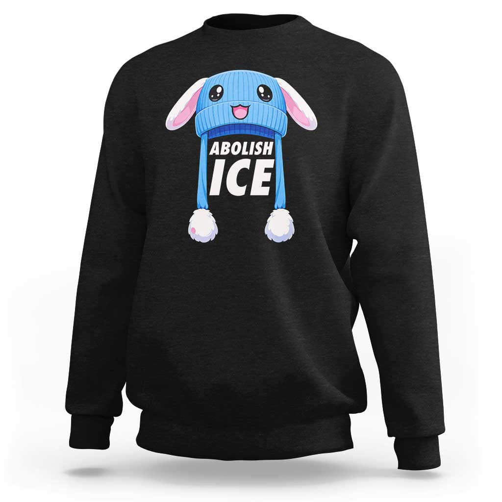 Abolish Ice Sweatshirt Blue Bunny Hat Pro Immigrant Resist Minnesota