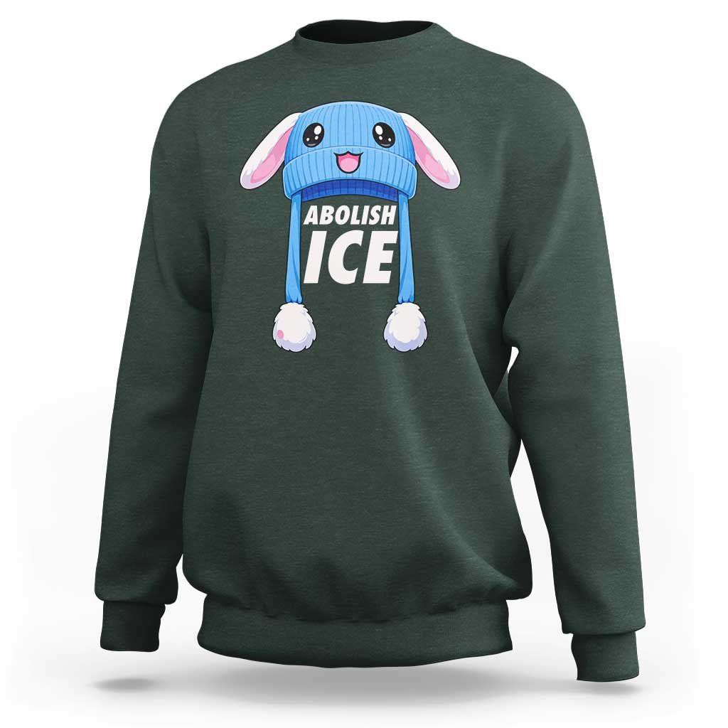 Abolish Ice Sweatshirt Blue Bunny Hat Pro Immigrant Resist Minnesota