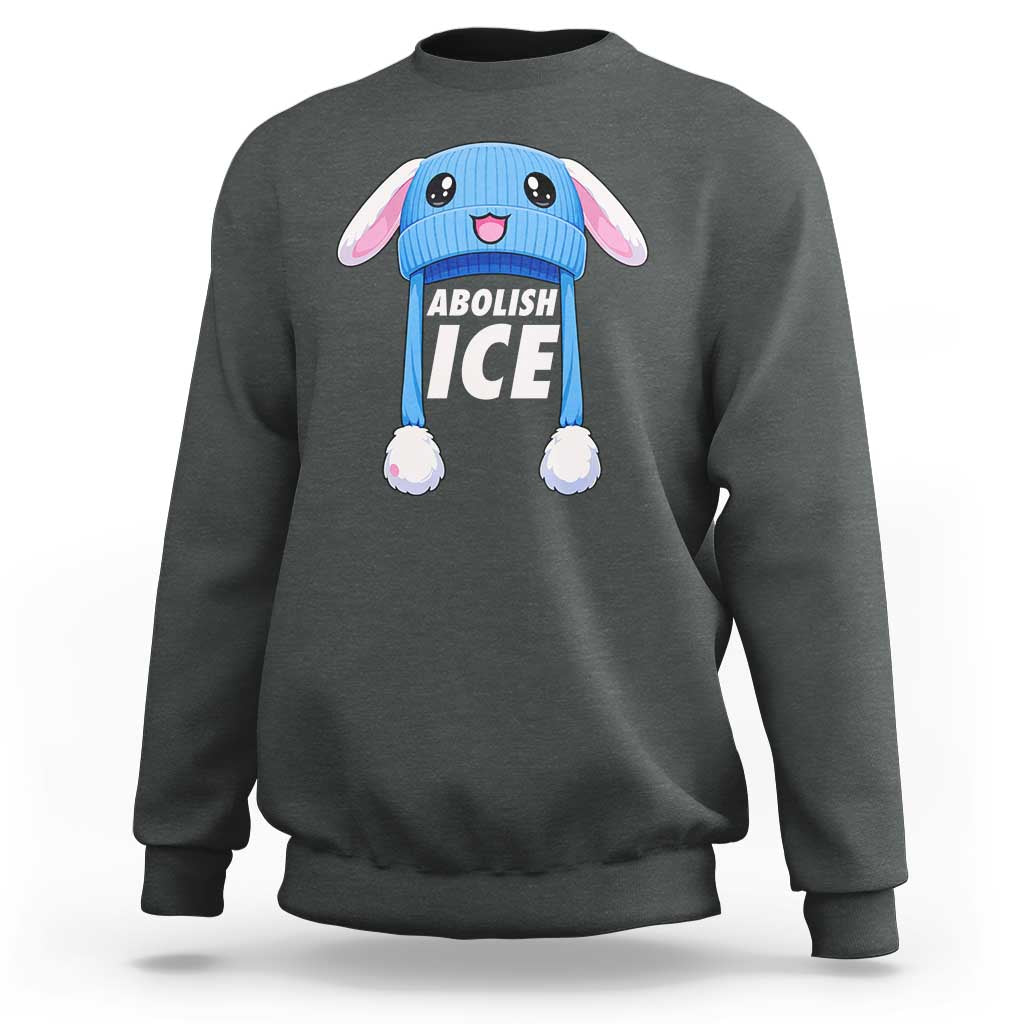 Abolish Ice Sweatshirt Blue Bunny Hat Pro Immigrant Resist Minnesota