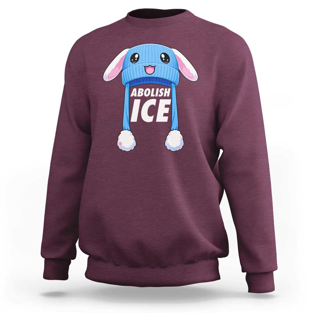 Abolish Ice Sweatshirt Blue Bunny Hat Pro Immigrant Resist Minnesota