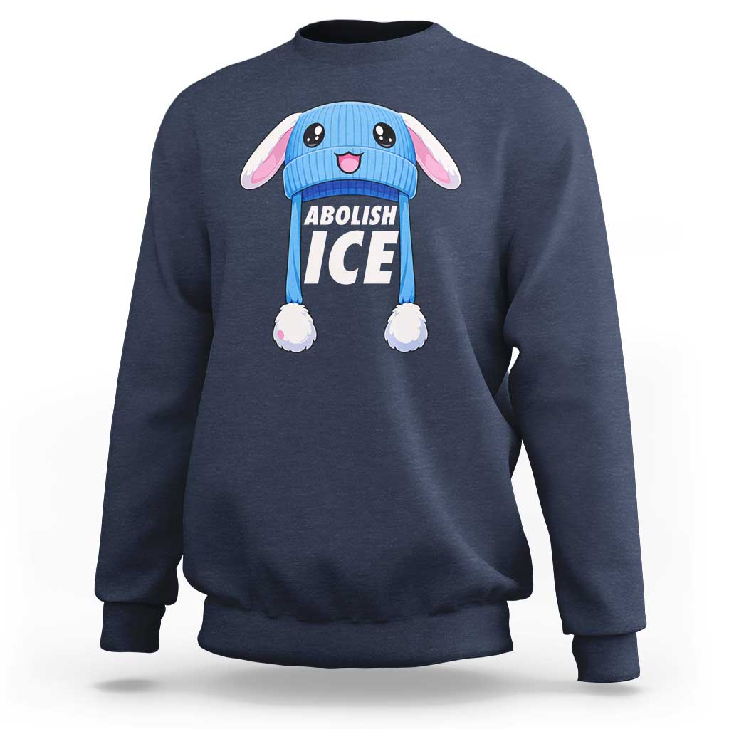 Abolish Ice Sweatshirt Blue Bunny Hat Pro Immigrant Resist Minnesota