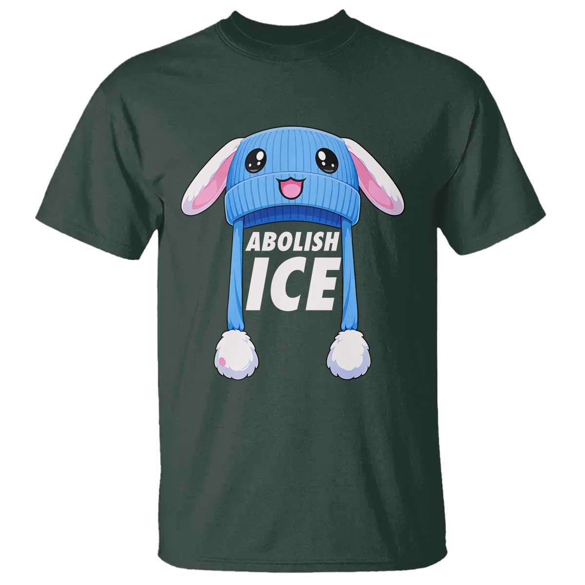 Abolish Ice T Shirt Blue Bunny Hat Pro Immigrant Resist Minnesota