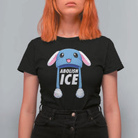 Abolish Ice T Shirt For Women Blue Bunny Hat Pro Immigrant Resist Minnesota