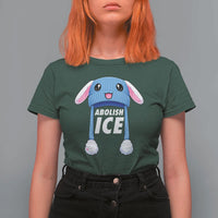 Abolish Ice T Shirt For Women Blue Bunny Hat Pro Immigrant Resist Minnesota
