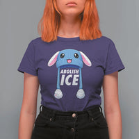 Abolish Ice T Shirt For Women Blue Bunny Hat Pro Immigrant Resist Minnesota
