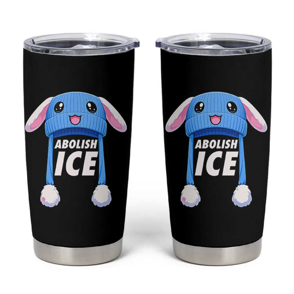 Abolish Ice Tumbler Cup Blue Bunny Hat Pro Immigrant Resist Minnesota