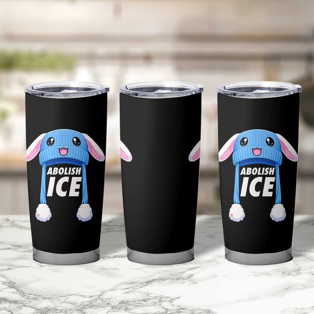 Abolish Ice Tumbler Cup Blue Bunny Hat Pro Immigrant Resist Minnesota