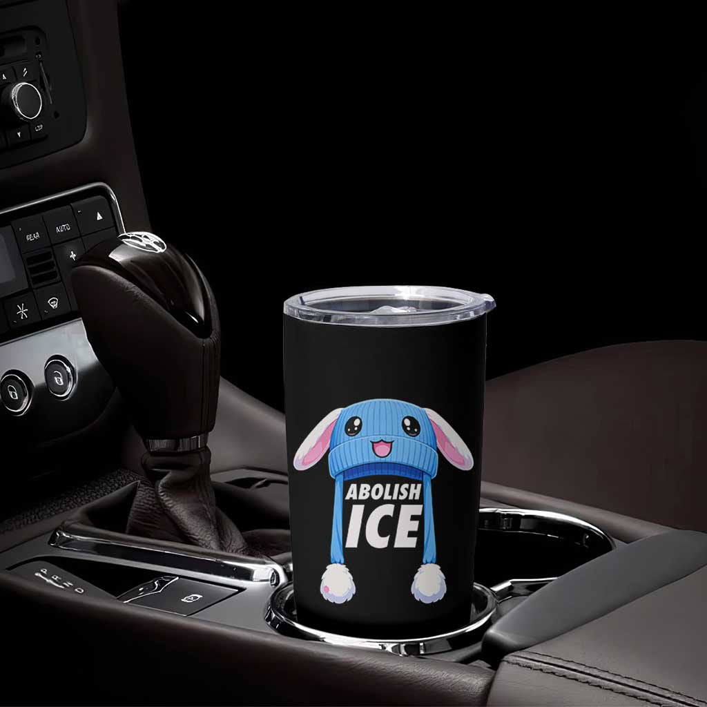 Abolish Ice Tumbler Cup Blue Bunny Hat Pro Immigrant Resist Minnesota