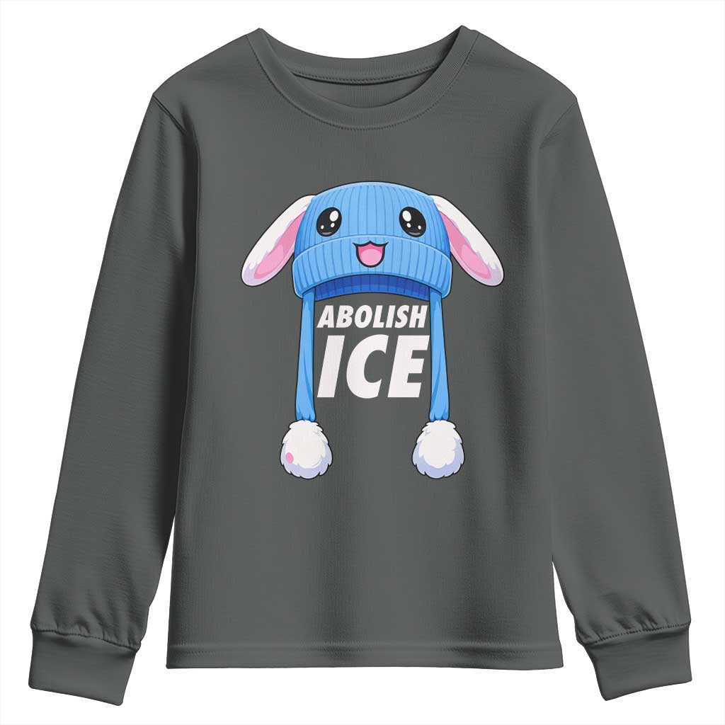 Abolish Ice Youth Sweatshirt Blue Bunny Hat Pro Immigrant Resist Minnesota