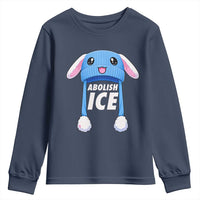 Abolish Ice Youth Sweatshirt Blue Bunny Hat Pro Immigrant Resist Minnesota