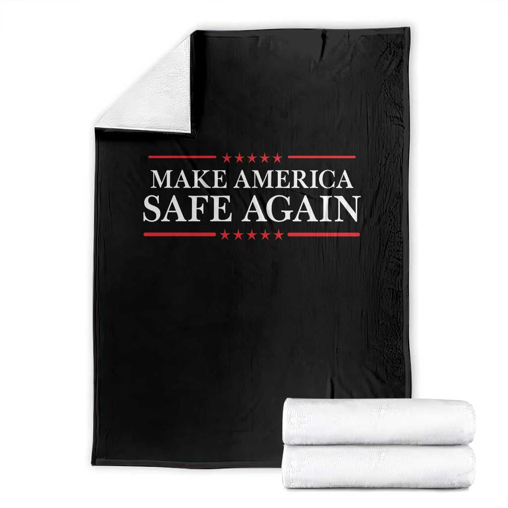 Make America Safe Again Throw Blanket Funny US Patriotic 4th of July