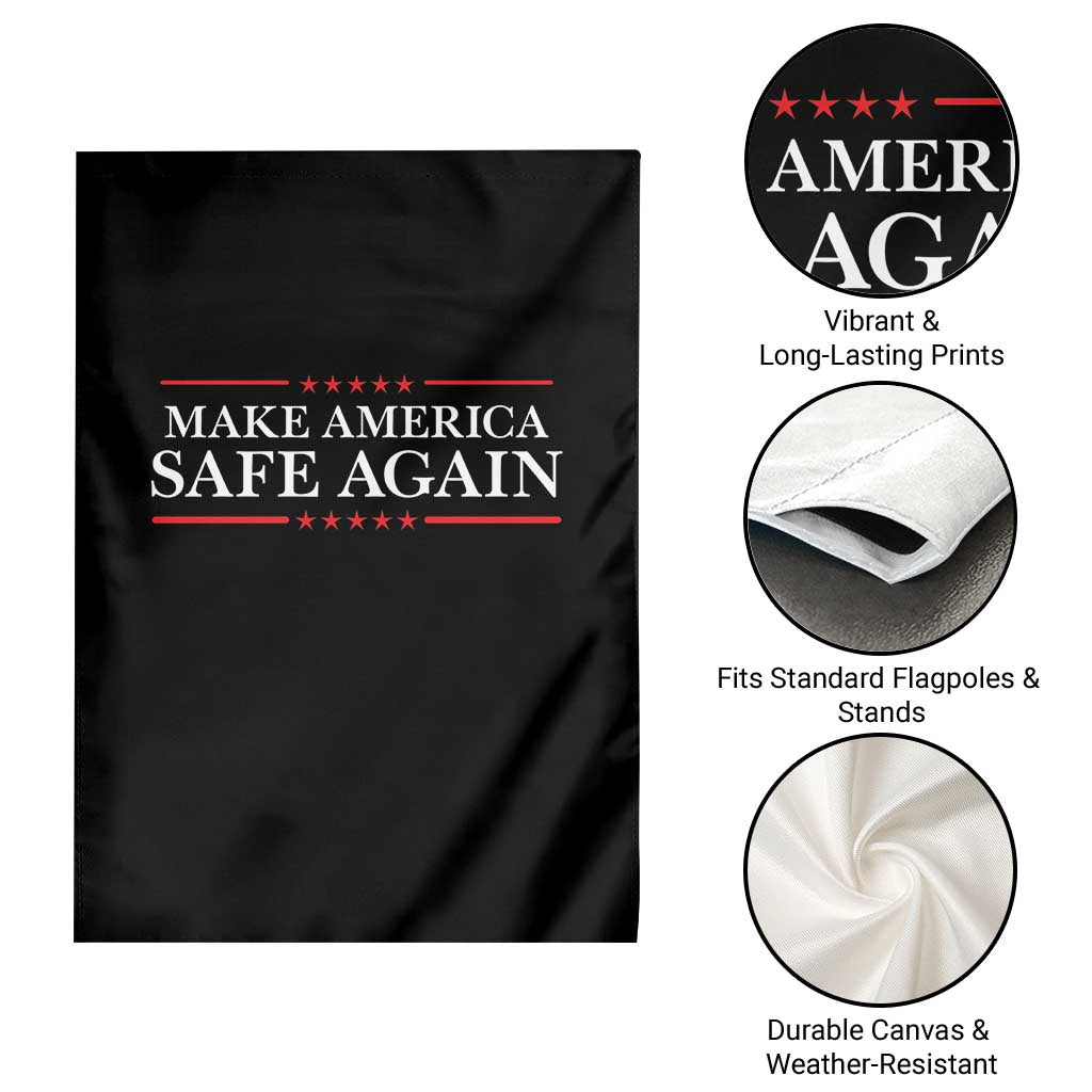 Make America Safe Again Garden Flag Funny US Patriotic 4th of July