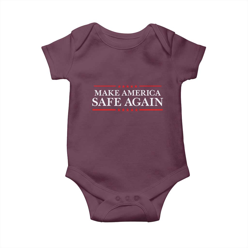 Make America Safe Again Baby Onesie Funny US Patriotic 4th of July