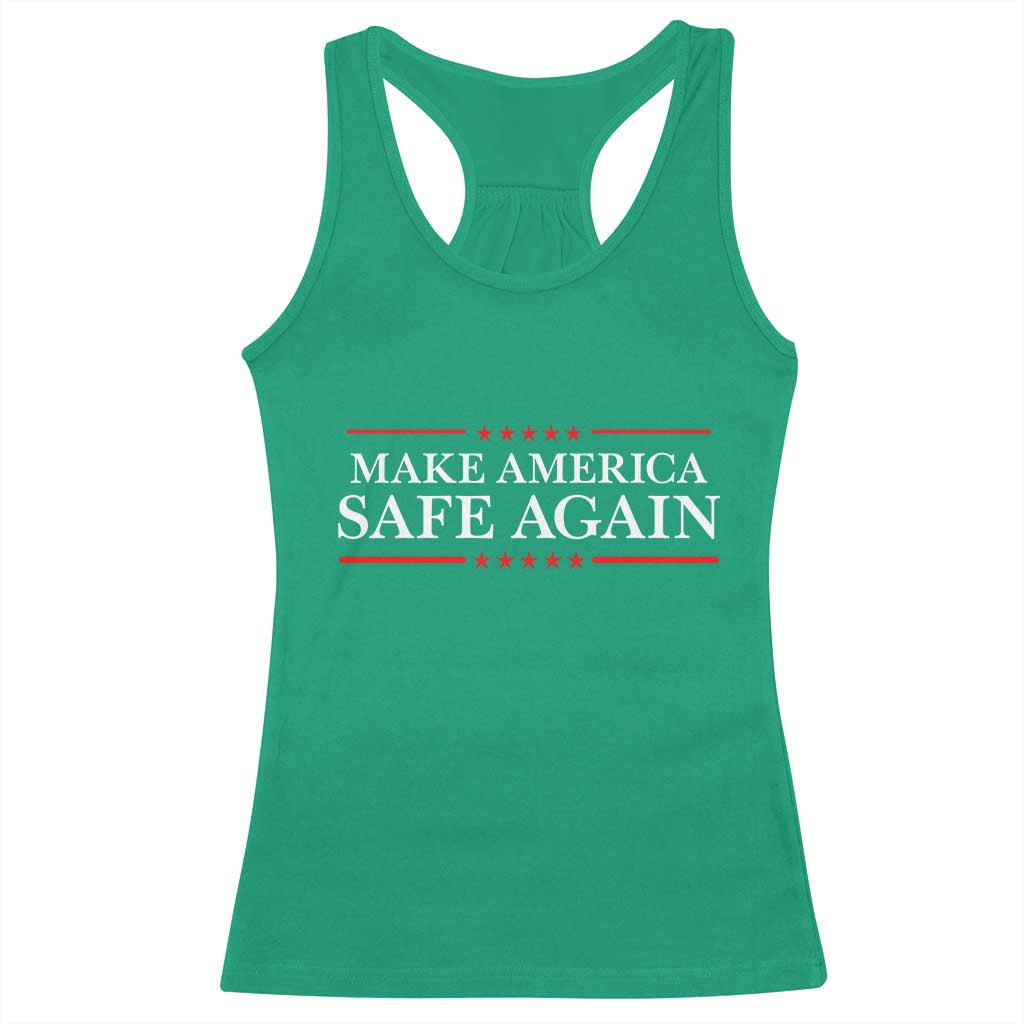 Make America Safe Again Racerback Tank Top Funny US Patriotic 4th of July