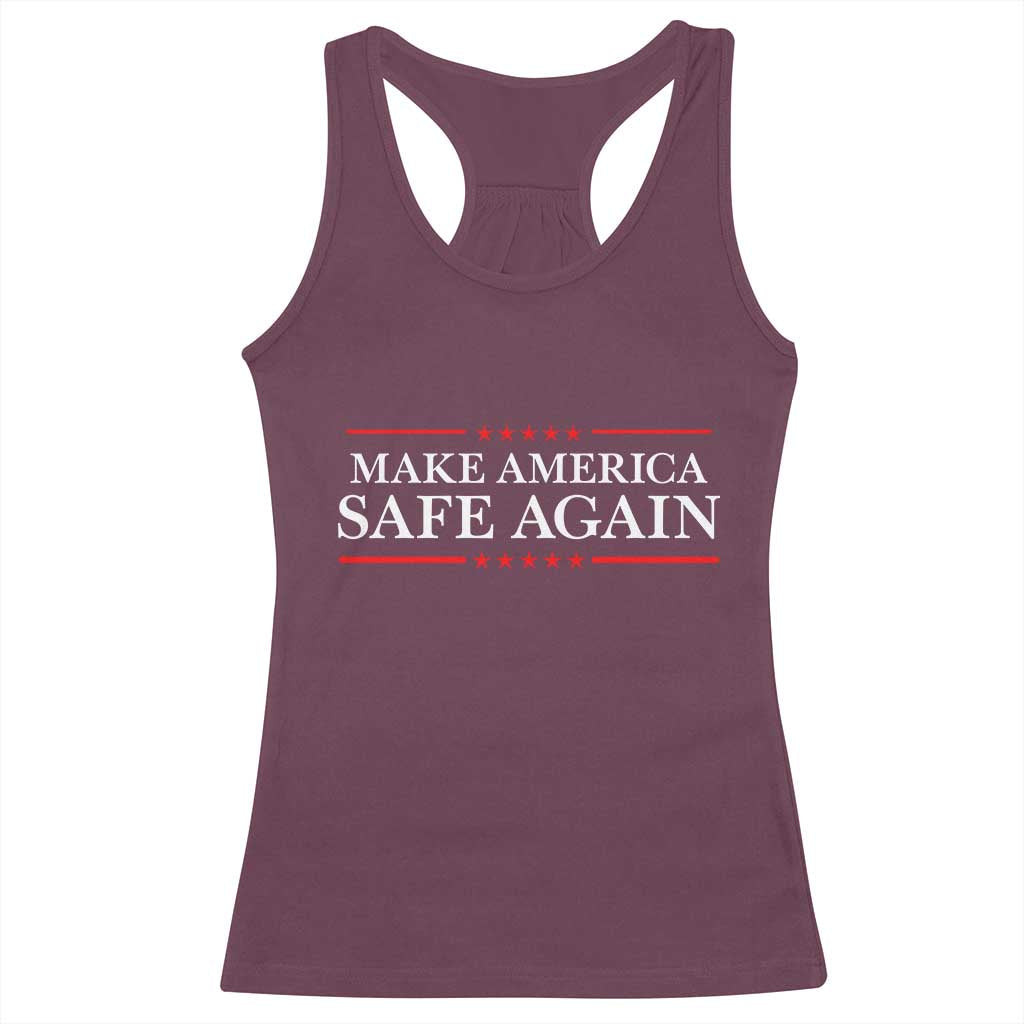 Make America Safe Again Racerback Tank Top Funny US Patriotic 4th of July